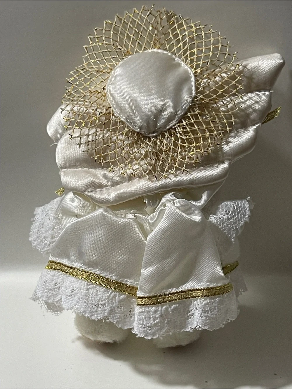 Vintage Handmade Dress Jointed Angel Teddybear Boyd or Precious Moments Style
